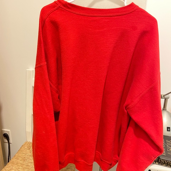 Red Large Crew Neck Sweater- Princess Polly - Picture 1 of 1